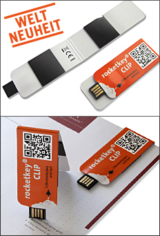 Abbildung: USB Rocketkey Webkey Magnet-Clip